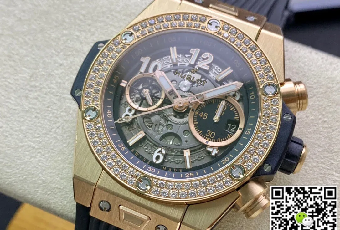 Hublot BIG BANG 421.OX.1180.RX.1104 ZF Factory 1:1 Best Edition Replica Watch Diamond-Set Bezel